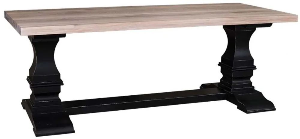 Beliebt Casa Padrino Landhausstil Esstisch Antik Stil Schwarz / Naturfarben 210 x 90 x H. 78 cm - Landhausstil Esszimmermöbel