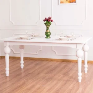 Ab Werk Casa Padrino Landhausstil Esstisch Weiß 180 x 90 x H. 78 cm - Esszimmermöbel im Landhausstil