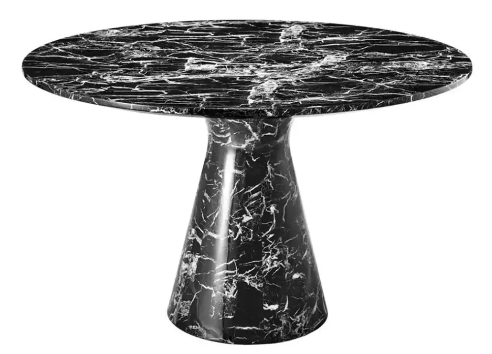 Casa Padrino Designer Esstisch Schwarz 119,5 x H. 75 cm - Luxus Edition Beliebt