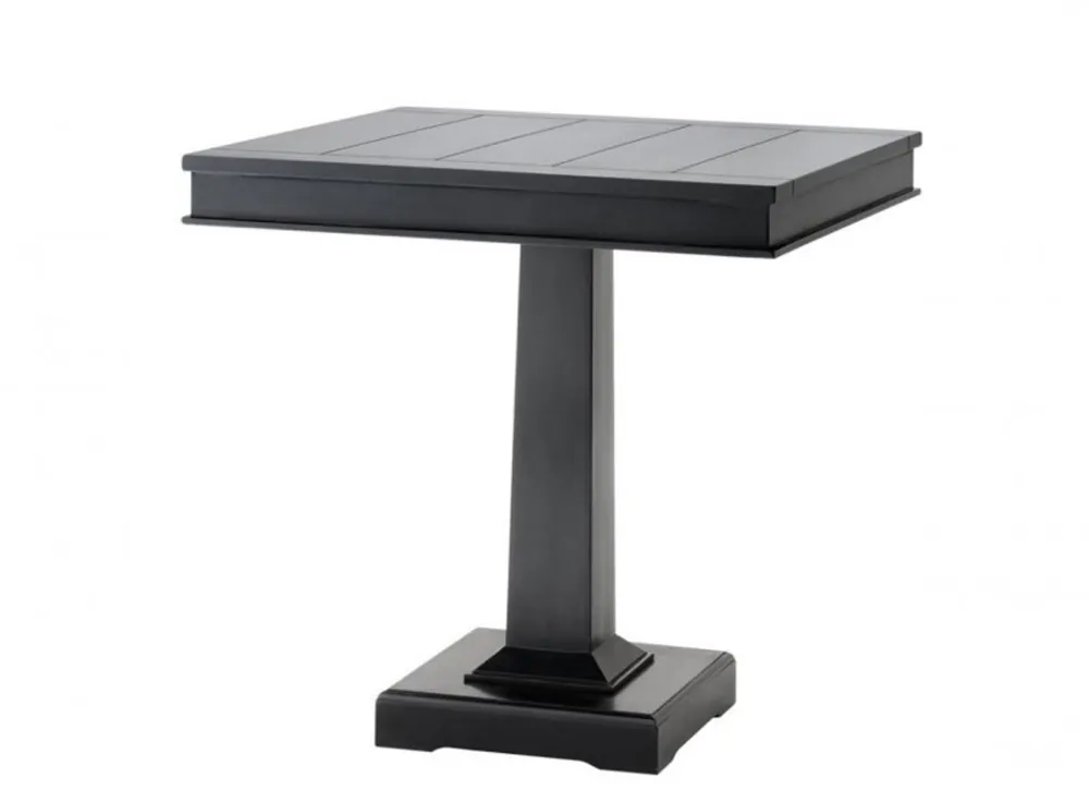 Kostenfreie Lieferung Casa Padrino Designer Luxus Birkenholz Esstisch Schwarz 80 x 80 x H. 78 cm - Luxus Qualität