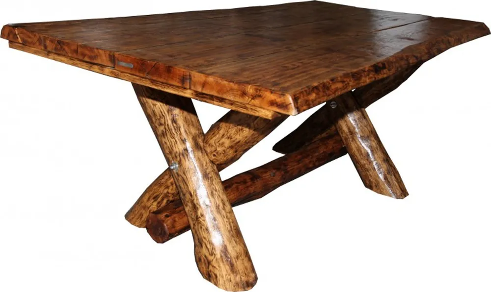 Rustikaler Eichen Esstisch 200 x 115 cm - Massiv und Schwer von Casa Padrino - Gasthaus Tisch Speisetisch Ritter Tisch - Restaurant Möbel Neu