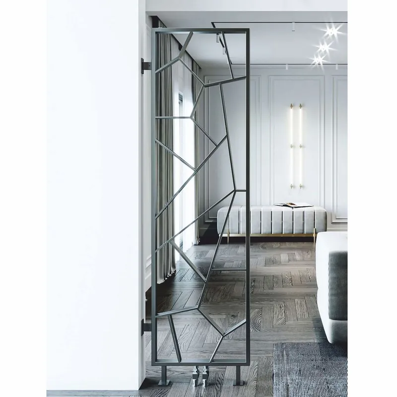 Original Casa Padrino Luxus Edelstahl Heizung Grau H. 180 cm - Luxus Heizkörper
