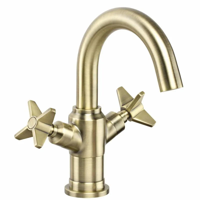 Casa Padrino Jugendstil Waschtischarmatur Messing H. 21,4 cm Mengenrabatt