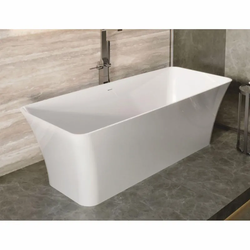 Casa Padrino Freistehende Luxus Badewanne Hochglanz Weiß 180 cm - Badezimmer Möbel Geprüft