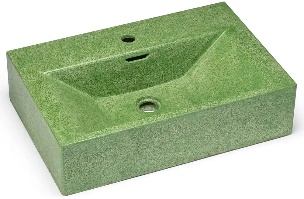 Letzte Chance Casa Padrino Luxus Beton Waschbecken Matt Grün 60 cm