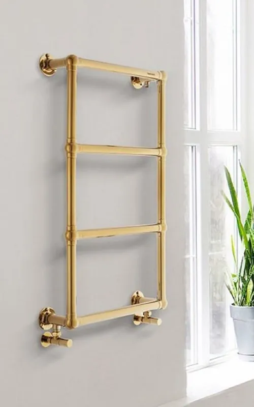 Sofort Bestellen Casa Padrino Luxus Badezimmer Handtuchwärmer Messing 49,4 x 14,5 x H. 87,6 cm - Elektrischer Handtuch Wärmer - Edelstahl Handtuchheizkörper - Luxus Badezimmer Zubehör