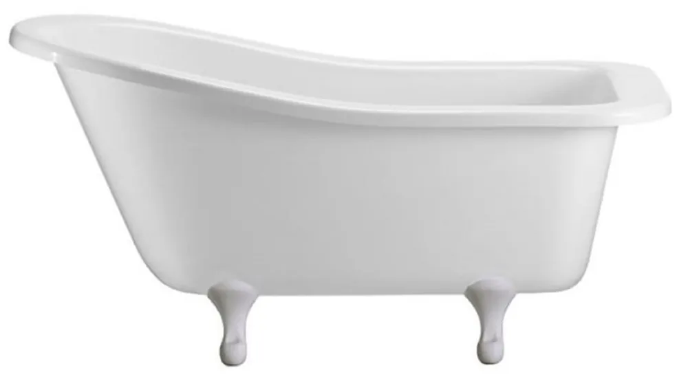 Bestpreis Casa Padrino Luxus Jugendstil Badewanne Weiß / Weiß 150 x 75 x H. 78 cm - Freistehende Retro Acryl Badewanne - Retro Badezimmer Möbel
