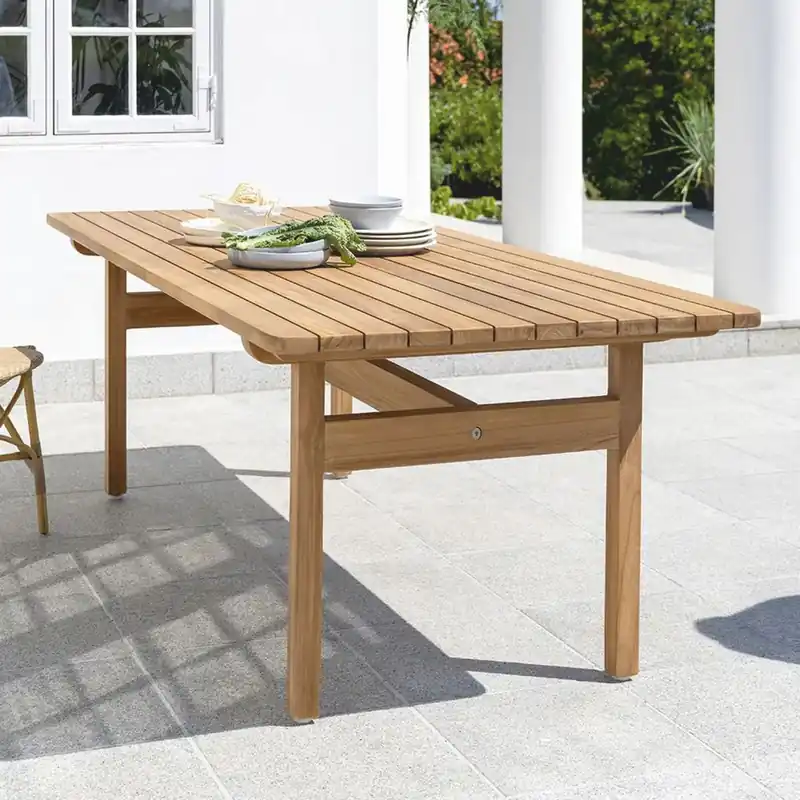 Casa Padrino Luxus Gartentisch Braun 205 cm - Teakholz Garten Esstisch - Garten Möbel Günstig