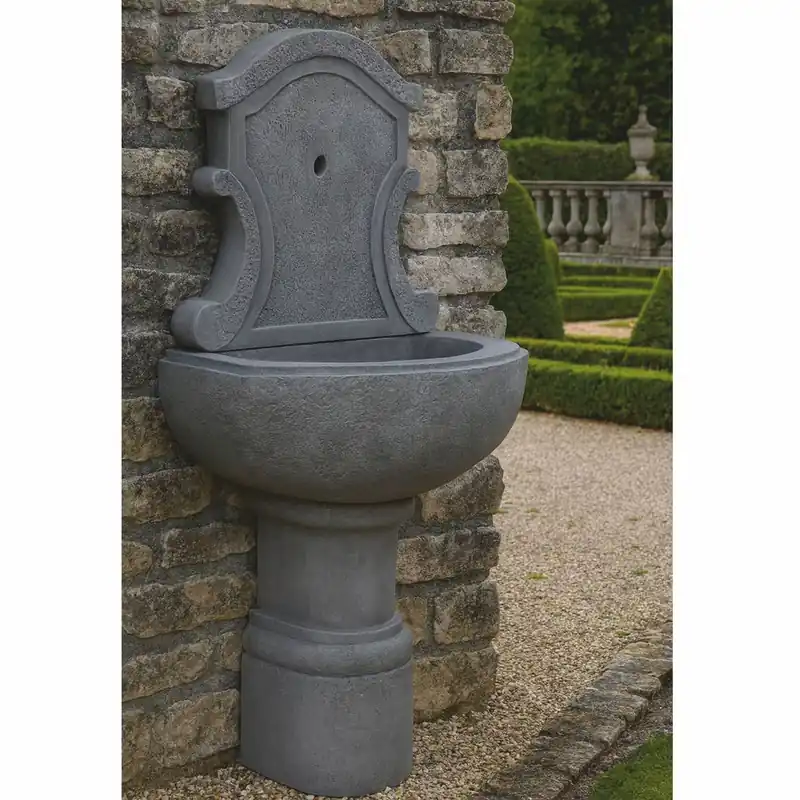 Beliebt Casa Padrino Jugendstil Wandbrunnen Grau H. 136 cm - Garten Brunnen