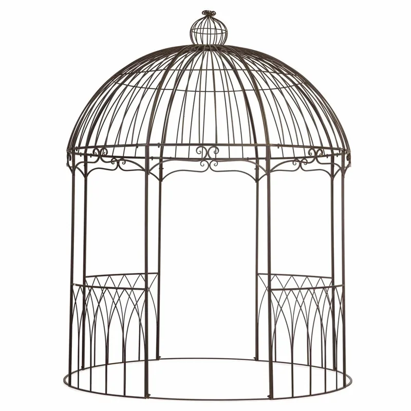 Günstig Casa Padrino Jugendstil Pavillon Braun Ø 260 x H. 340 cm - Garten Accessoires