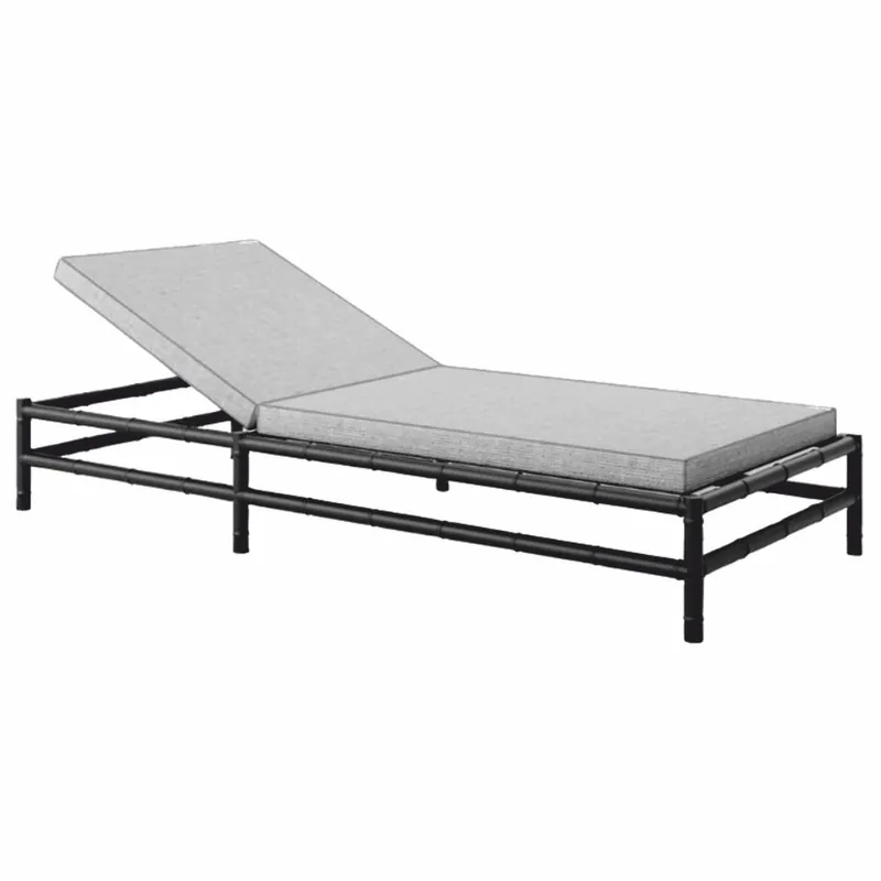 Casa Padrino Luxus Gartenliege Schwarz / Grau 210 cm - Hotel & Garten Möbel Heißes Angebot