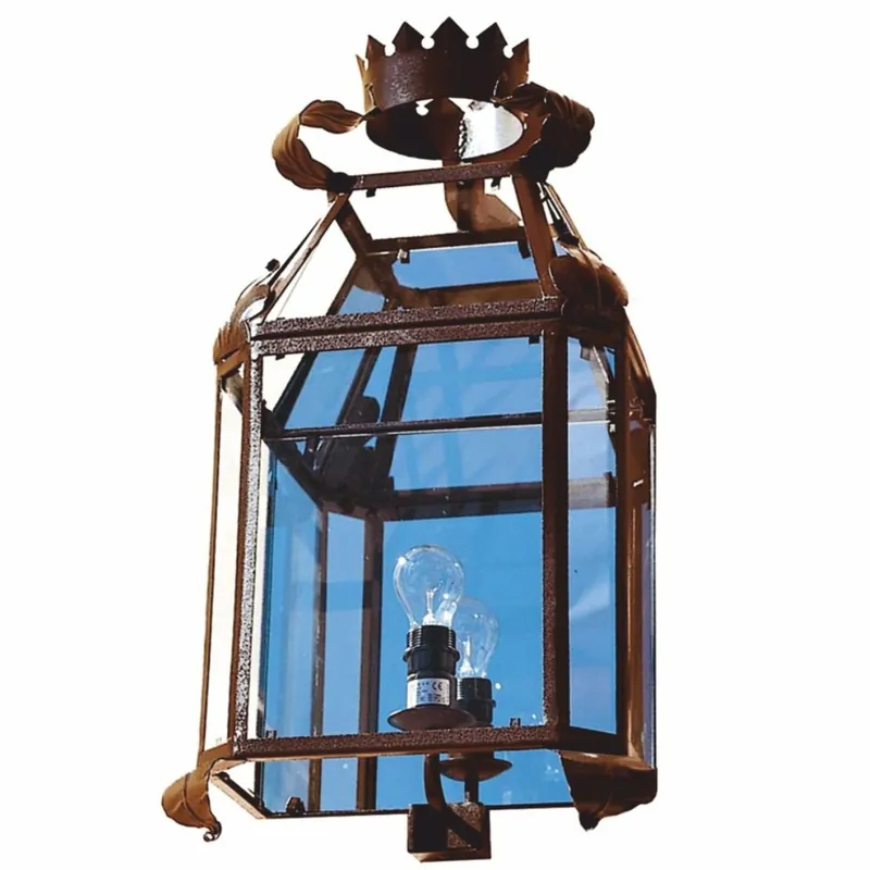 Casa Padrino Luxus Barock Außenwandleuchte Rost H. 70 cm - Barock Außenbeleuchtung Echt
