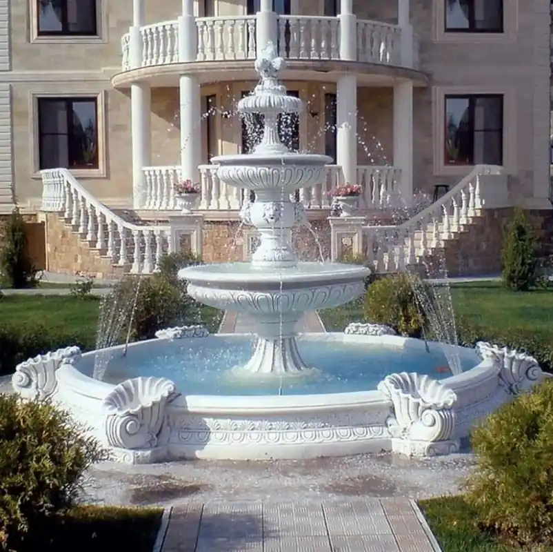Neu Im Sortiment Casa Padrino Barock Springbrunnen Weiß Ø 400 x H. 280 cm - Barock Garten Deko