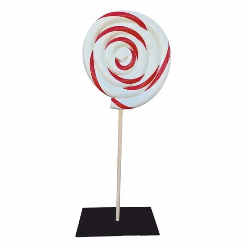 Casa Padrino XXL Deko Lolly Weiß / Rot / Schwarz H. 200 cm - Weihnachts Dekoration Kostenloser Rückversand