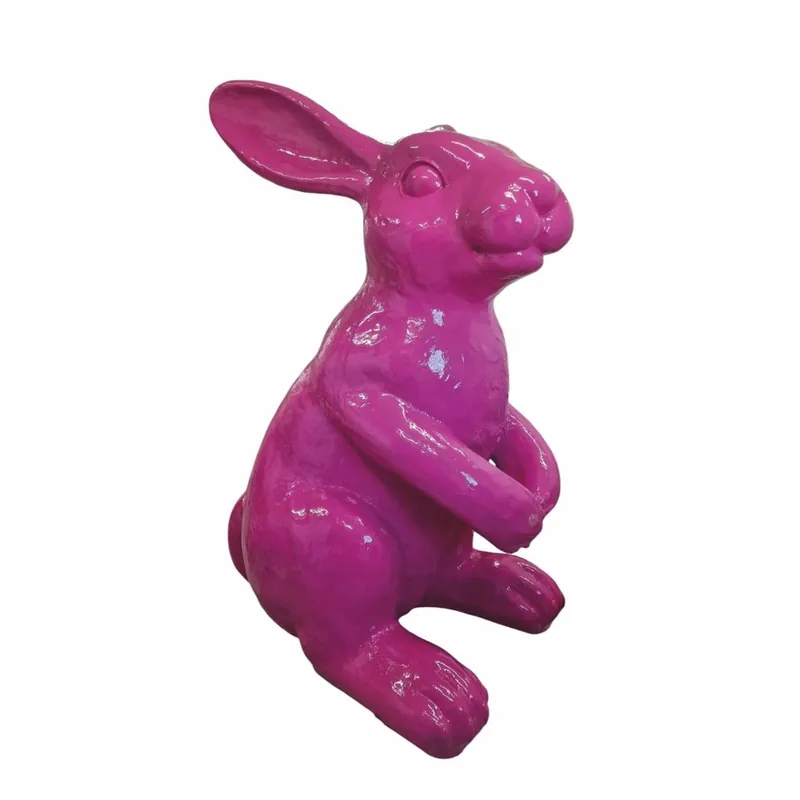 Casa Padrino XXL Deko Skulptur Hase / Osterhase Lila 230 cm - Riesige Garten Figur Nur Heute