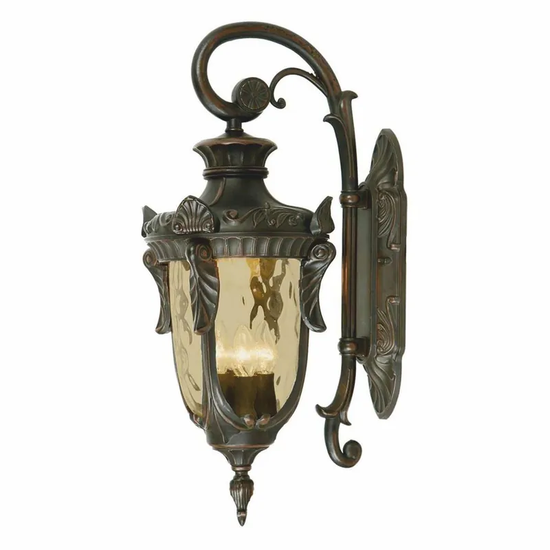 Angebot Casa Padrino Barock Außenwandleuchte Bronze / Champagnerfarben H. 64 cm - Außenbeleuchtung