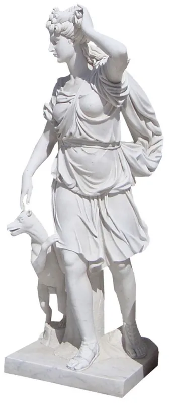 Casa Padrino Antik Stil Marmor Garten Deko Skulptur Römerin Grau H. 160 cm Preis Gesenkt