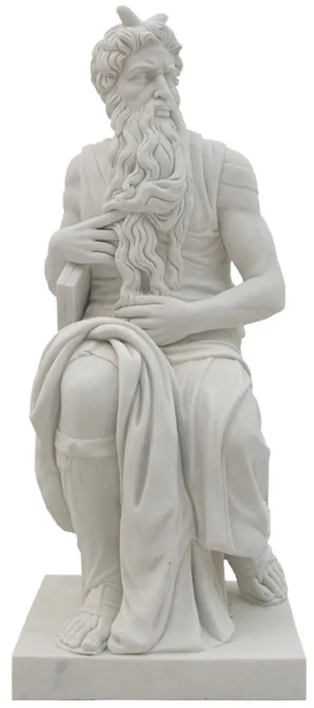 Casa Padrino Antik Stil Garten Deko Marmor Skulptur Teufel Grau H. 123 cm Hochwertig