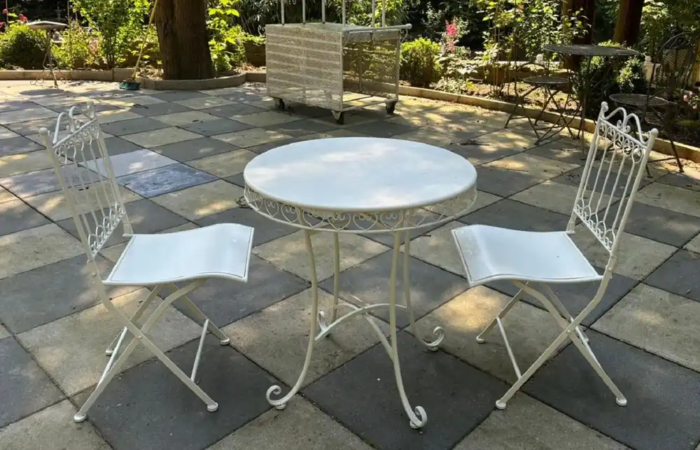 Angebot Casa Padrino Jugendstil Metall Garten Möbel Set Weiß - Barock & Jugendstil Garten Möbel