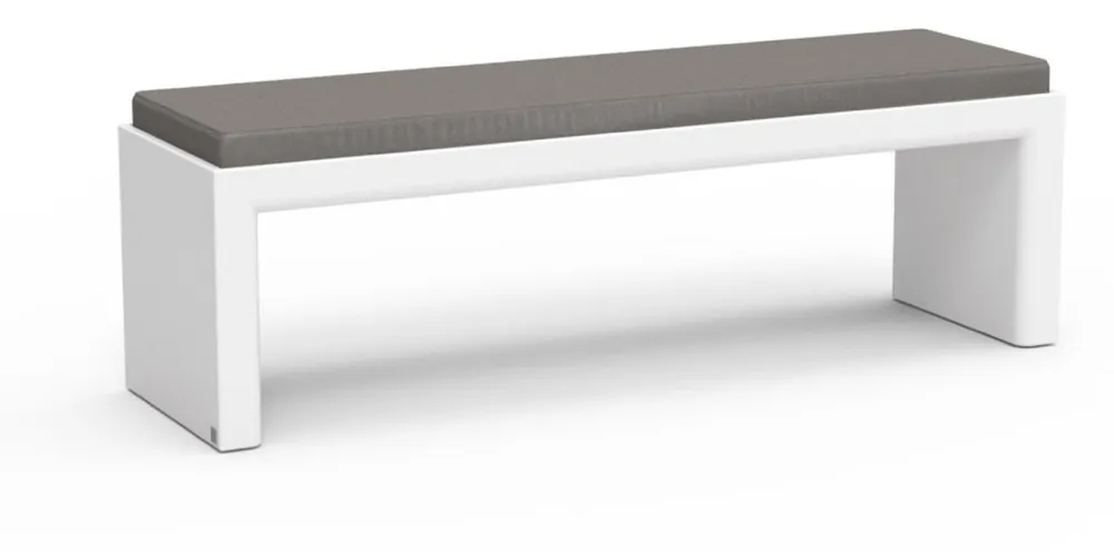 Casa Padrino Luxus Gartenbank Dunkelgrau / Matt Weiß 180 cm - Outdoor Garten Sitzbank Premium