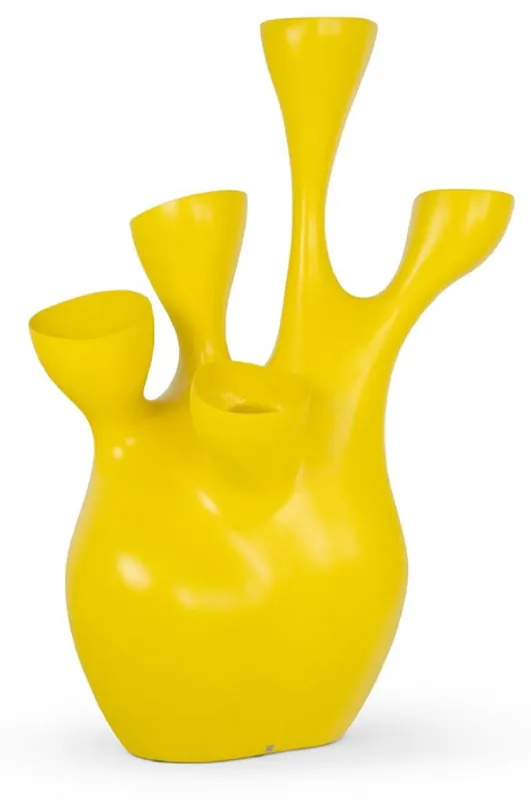 Top-Qualität Casa Padrino Luxus Blumentopf Matt Gelb 135 x 85 x H. 200 cm