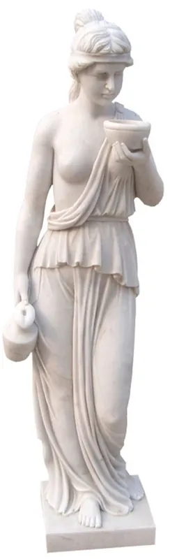Casa Padrino Luxus Barock Marmor Skulptur Frau Weiß H. 150 cm Direktkauf