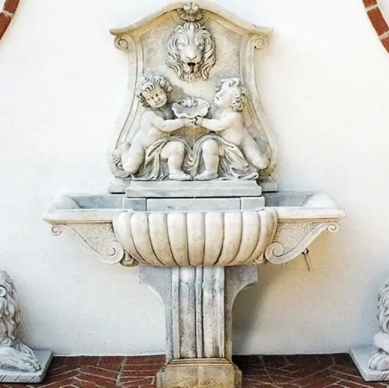 Sale Casa Padrino Luxus Barock Wandbrunnen Grau 119 x H. 158 cm - Made in Italy