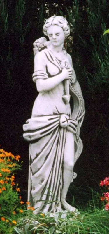 Angebot Casa Padrino Jugendstil Garten Deko Stein Skulptur Dame Grau H. 130 cm