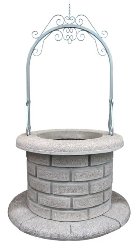 Ab Werk Casa Padrino Jugendstil Gartenbrunnen Grau / Silber Ø 130 x H. 220 cm