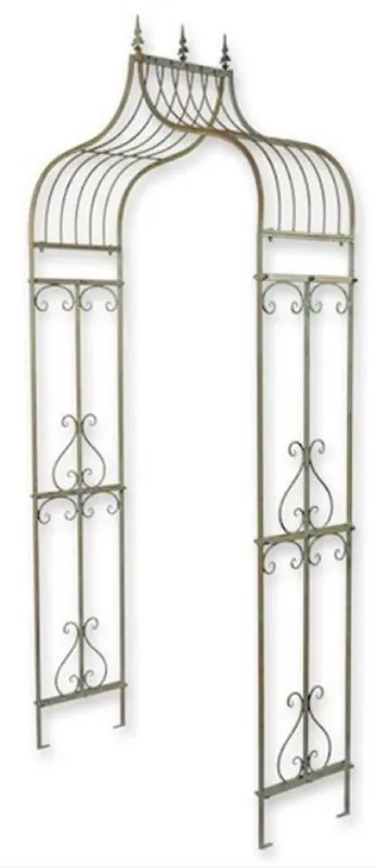 Casa Padrino Jugendstil Rosenbogen Antik Grün 117 x 40 x H. 242 cm - Metall Blumenbogen - Nostalgischer Pflanzenbogen - Barock & Jugendstil Garten Deko Accessoires Jetzt Bestellen