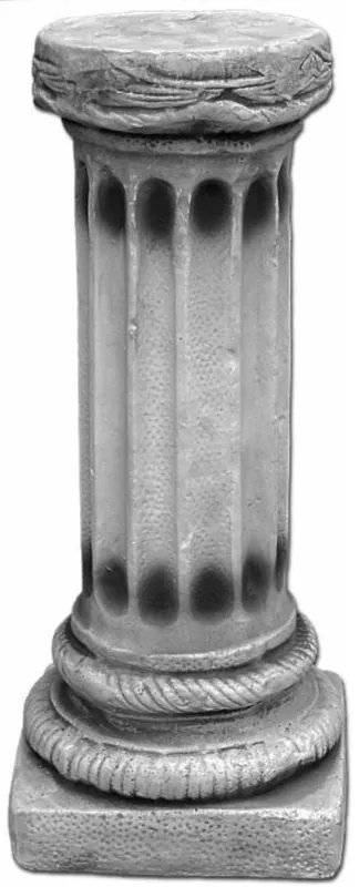 Ausverkauf Casa Padrino Barock Säule Grau 19 x 19 x H. 47 cm - Prunkvolle Gartensäule im Barockstil - Gartendeko Stein Säule - Barock Garten & Terrassen Deko Accessoires