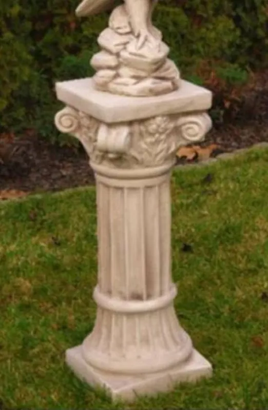 Sonderaktion Casa Padrino Barock Säule Beige H. 76 cm - Prunkvolle Gartensäule im Barockstil - Gartendeko Stein Säule - Barock Garten & Terrassen Deko Accessoires