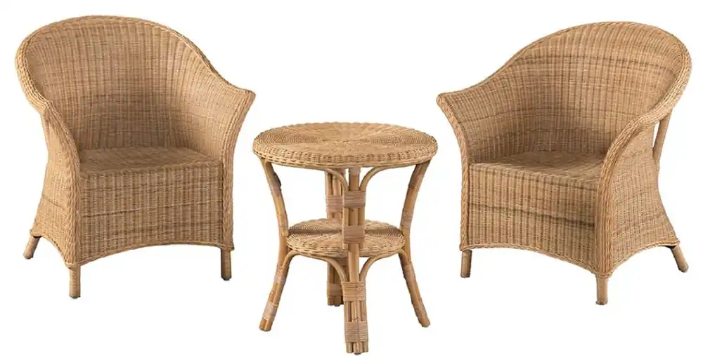 Begrenztes Angebot Casa Padrino Luxus Bambus Gartenmöbel Set Naturfarben - 2 Bambus Garten Stühle & 1 Bambus Garten Tisch - Bambus Möbel - Garten Möbel - Luxus Möbel