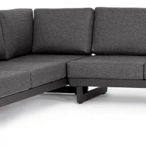 Ab Werk Casa Padrino Luxus Garten Ecksofa Anthrazit H. 80 cm - Modulares Garten Sofa - Terrassen Sofa - Garten Möbel - Terrassen Möbel - Outdoor Möbel - Hotel Möbel - Luxus Möbel
