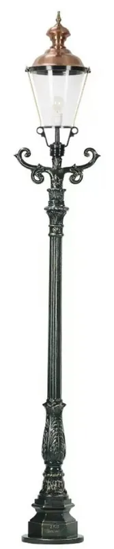 Ab Werk Casa Padrino Jugendstil Garten Stehleuchte Grün / Kupfer 42 x 30 x H. 260 cm - Gartenlaterne - Gartenleuchte - Nostalgische Garten Beleuchtung - Nostalgische Garten Leuchten