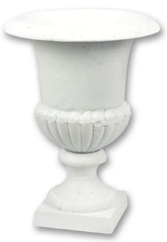 Direkt Vom Hersteller Casa Padrino Barock Garten Deko Blumentopf Weiß H. 43 cm - Prunkvoller Pflanzentopf im Barockstil - Barock Garten & Terrassen Deko Accessoires