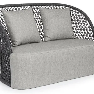 Ab Werk Casa Padrino Luxus Gartensofa mit Kissen Grau / Anthrazit 150 x 81 x H. 93 cm - Wetterbeständiges Garten & Terrassen Sofa - Garten & Terrassen Möbel - Luxus Qualität