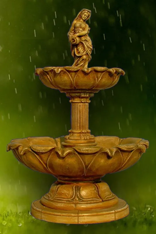 Meistverkauft Casa Padrino Jugendstil Springbrunnen Antik Beige Ø 145 x H. 215 cm - Prunkvoller Gartenbrunnen - Gartendeko Brunnen - Barock & Jugendstil Garten Deko Accessoires