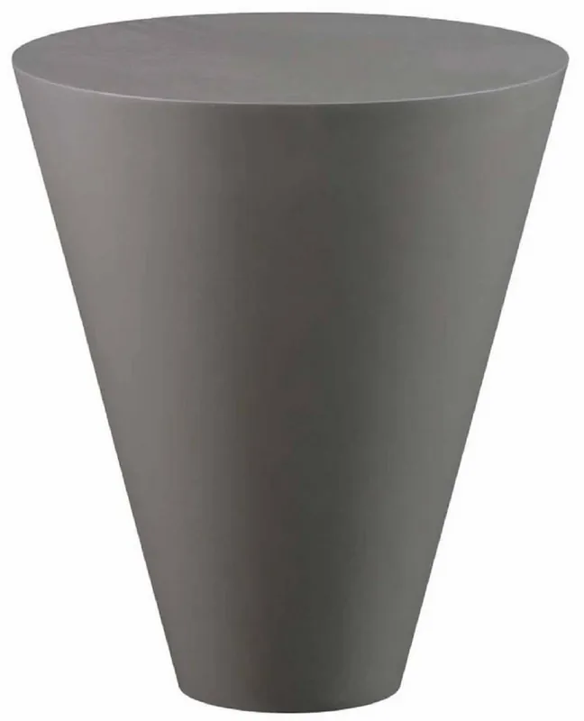 Casa Padrino Luxus Gartentisch Matt Grau Ø 51 x H. 60 cm - Runder Wetterbeständiger Beistelltisch - Garten Terrassen Tisch Möbel - Luxus Kollektion Direkt Vom Hersteller