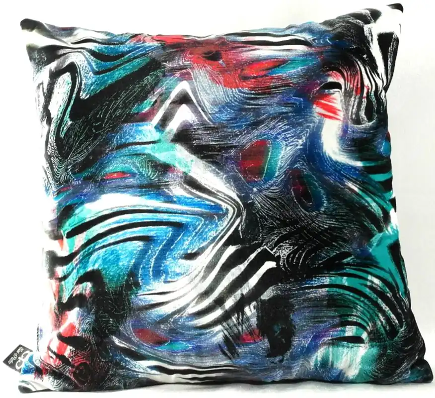Casa Padrino Luxus Samt Kissen San Jose Mehrfarbig 45 x 45 cm - Feinster Samtstoff - Luxus Zierkissen Must-Have