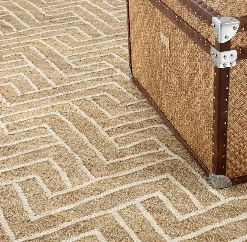 Casa Padrino Luxus Wohnzimmer Teppich Naturfarben / Weiß 300 x 400 cm - Luxus Kollektion Aktuell