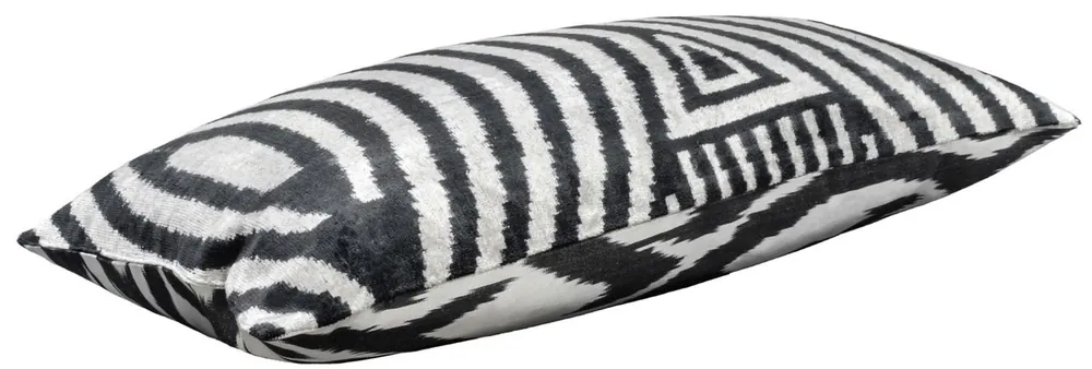 Casa Padrino Luxus Kissen Mod2 Schwarz / Weiß 60 x 40 cm - Wohnzimmer Deko Accessoires Kostenloser Rückversand