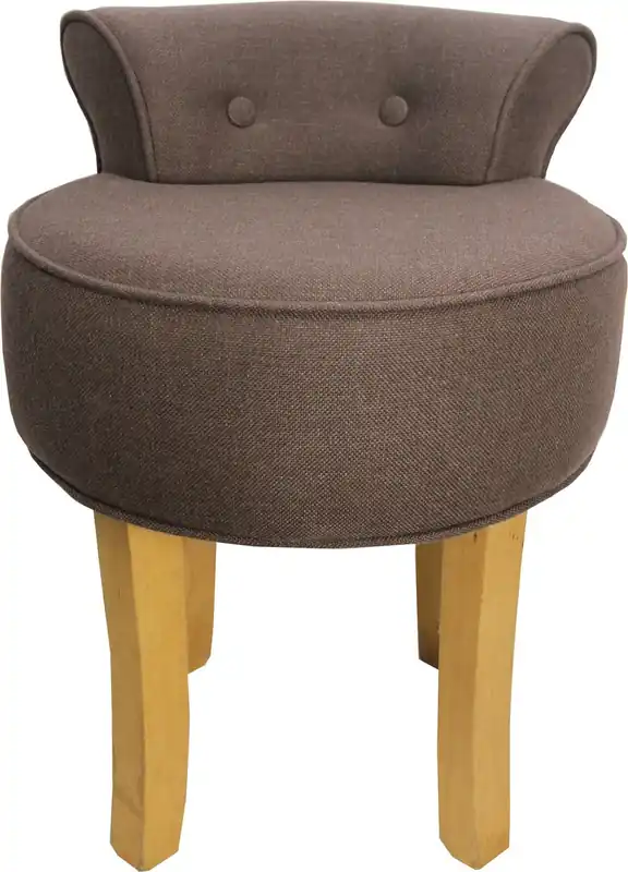 Casa Padrino Designer Hocker Boston Mittelbraun - Barock Schminktisch Stuhl Garantierte Lieferung