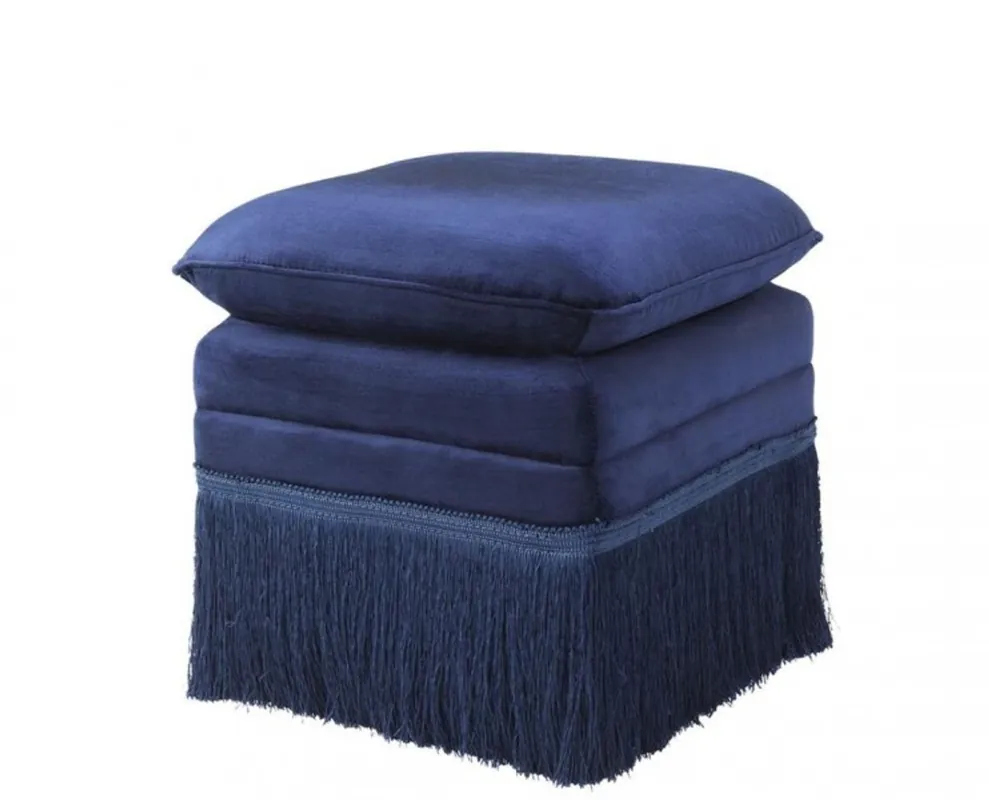 Casa Padrino Luxus Hocker Blau 41 x 41 x H. 42 cm - Hotel Hocker Möbel Meistverkauft