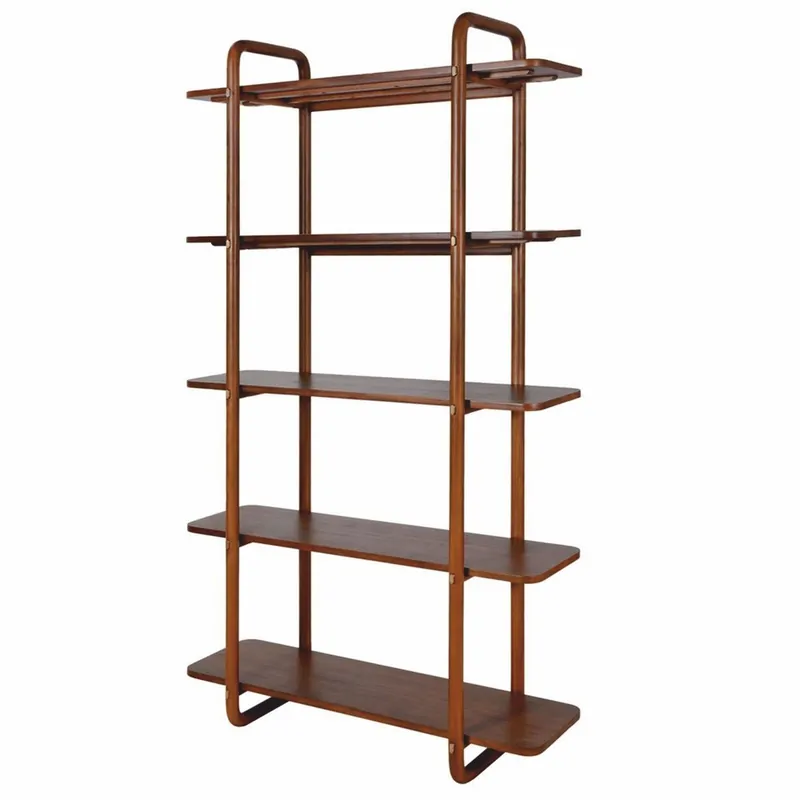 Casa Padrino Luxus Mahagoni Regalschrank Braun 120 x H. 210 cm - Luxus Möbel Neu