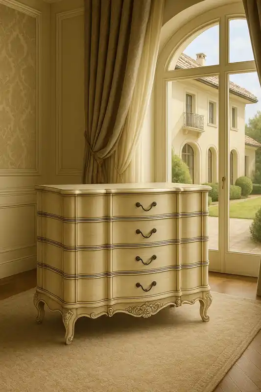 Top-Preis Casa Padrino Luxus Barock Kommode mit 4 Schubladen Creme 107 cm - Barock Möbel