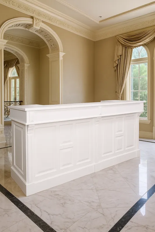 Neue Kollektion Casa Padrino Landhausstil Bar Theke Weiß 240 cm - Landhausstil Ladentheke Bartheke