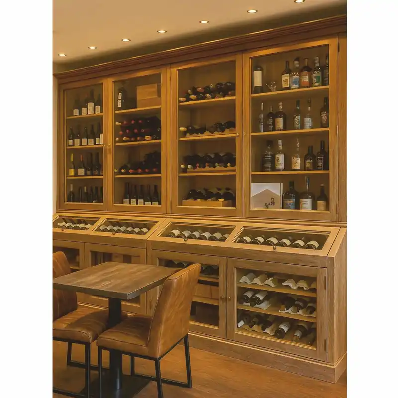 Schneller Versand Casa Padrino Landhausstil Weinschrank Naturfarben 240 cm - Landhausstil Bar Möbel