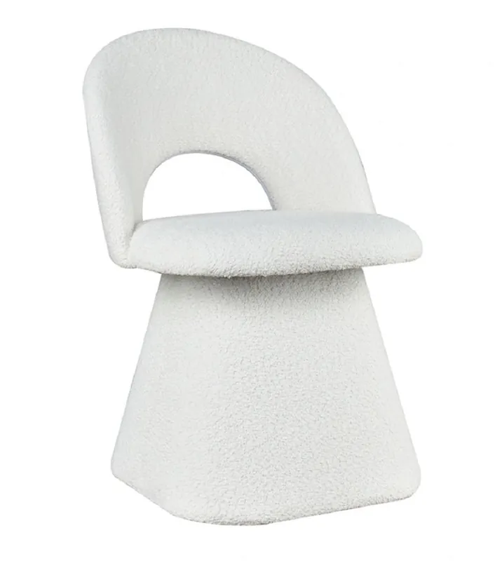 Casa Padrino Luxus Esszimmer Stuhl mit gebogener Rückenlehne Weiß H. 79 cm - Esszimmer Möbel Kostenfreie Lieferung