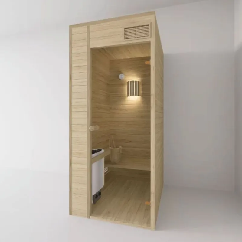 Hochwertig Casa Padrino Luxus Innensauna Naturfarben 100 x 100 x H. 190 cm - Massivholz Minisauna